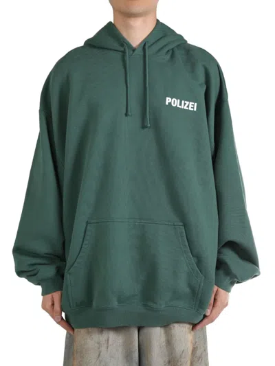 VETEMENTS POLIZEI PRINT HOODIE