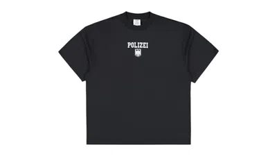 Pre-owned Vetements Polizei Regular T-shirt In Washed Black