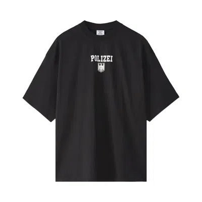 Pre-owned Vetements Polizei Regular T-shirt 'washed Black' | Men's Size S