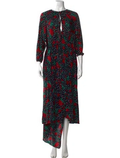 Pre-owned Vetements Polka Dot Print Long Dress In Black