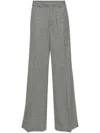 Vetements Prince Of Wales Wide-leg Trousers In Black
