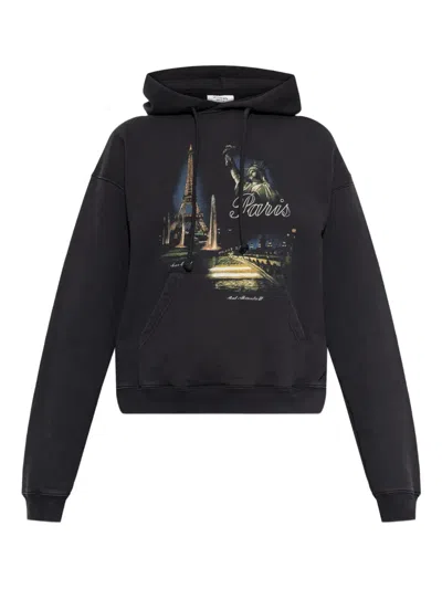 Vetements Printed Hoodie In Black