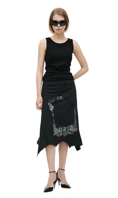 Vetements Printed Skirt In Black