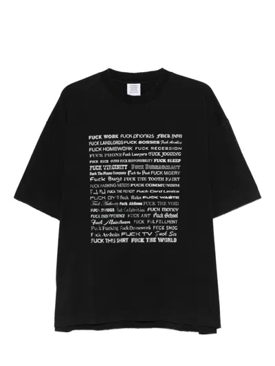 Vetements Crew Neck Short-sleeved T-shirt In Black