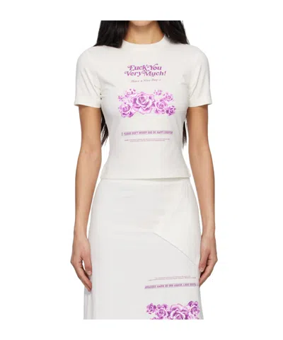 Vetements Printed T-shirt In White