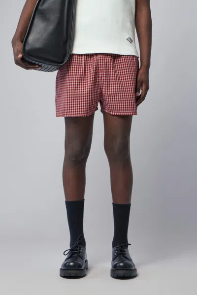 Vetements Push-up Shirting Shorts | We76ss388rc | Red Check In Pink