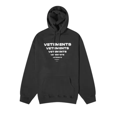 Pre-owned Vetements Pyramid Logo Hoodie 'black'