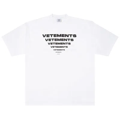 Pre-owned Vetements Pyramid Logo T-shirt 'white'