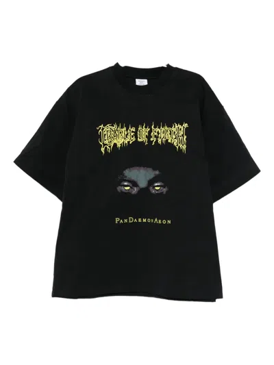 Vetements Quilted Short-sleeves T-shirt In Black