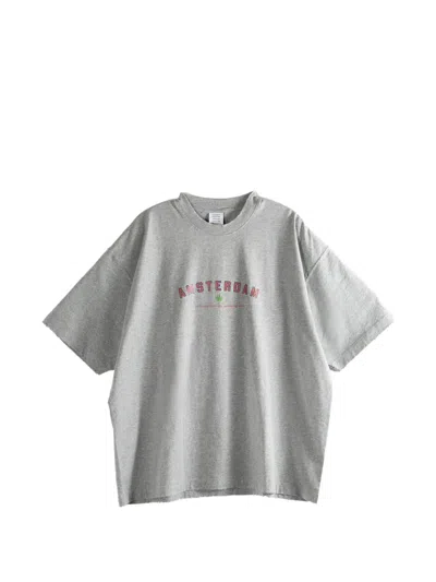 Vetements Raw-hem T-shirt In Gray