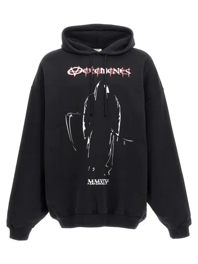 Vetements Printed Cotton Jersey Sweatshirt In Black