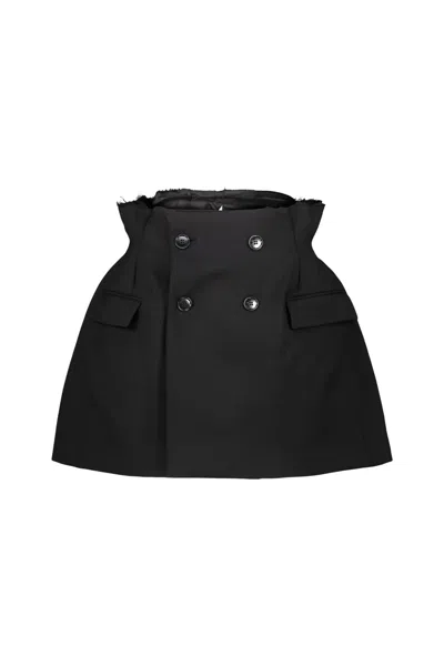 Vetements Double-breasted Miniskirt In Black