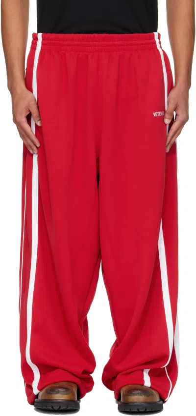 VETEMENTS RED GYM SWEATPANTS