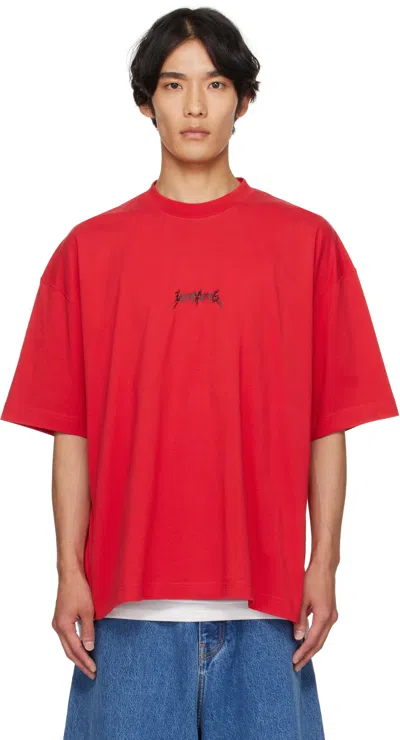 Vetements Red Metal Logo Regular T-shirt