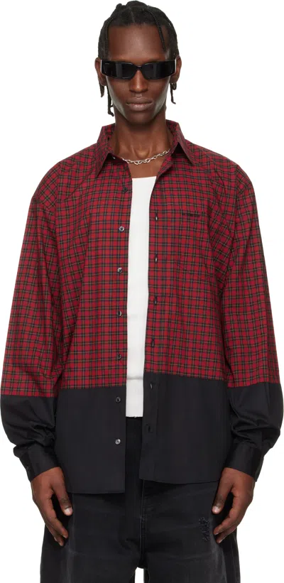 Vetements Red Split Shirt