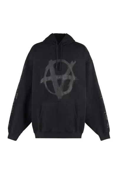 VETEMENTS REVERSE ANARCHY COTTON HOODIE