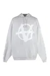 Vetements Reverse Anarchy Cotton Hoodie In Grey