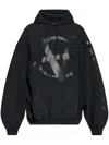 Vetements Reverse Anarchy Cotton Hoodie In Black