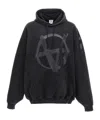 Vetements Reverse Anarchy Cotton Hoodie In Black