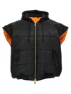Vetements Hooded Logo Bomber Vest In Multicolor
