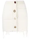 Vetements Rhinestone-embellished Knitted Miniskirt In White