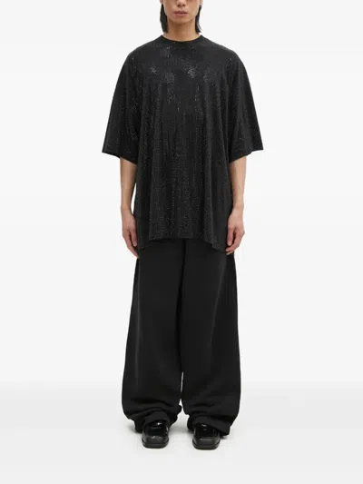 Vetements Rhinestone-embellished T-shirt In Black