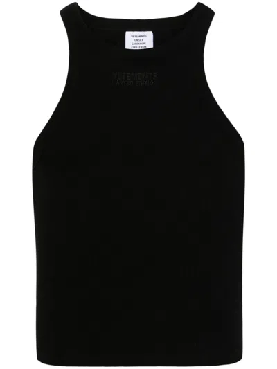 Vetements Racing Tank Top Dress In Black
