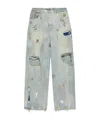 Vetements Blue Trashed Big Shape Jeans In Gray