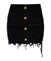 Vetements Raw-cut Wool Mini Skirt In Black