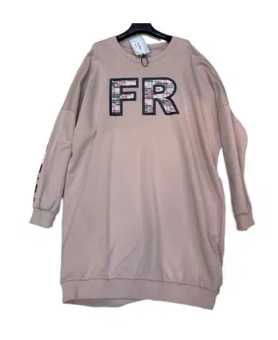 Vetements Round Neck Long-sleeved Dress In Gray
