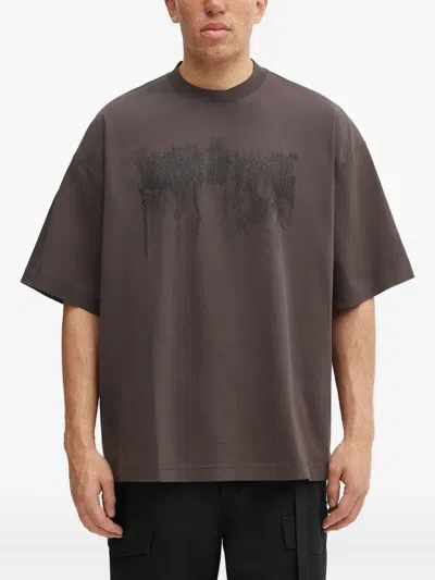 Vetements Round-neck Short-sleeve T-shirt In Brown