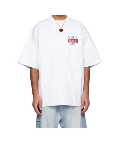 Vetements Round Neck T-shirt In White