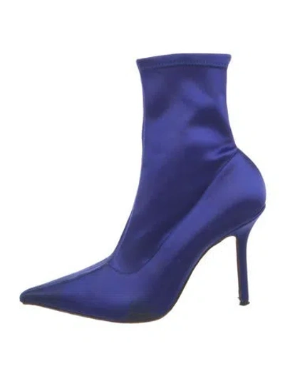 Pre-owned Vetements Satin Sock Boots In Blue