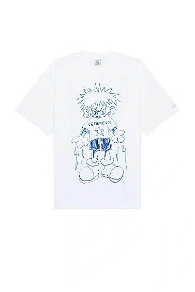 Vetements Scribbled Teen T-shirt In White