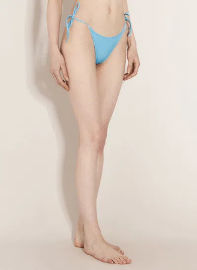 Vetements Self-tie Bikini Bottom In Blue