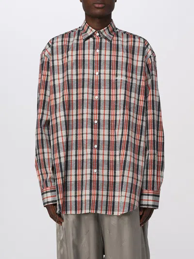 Vetements Check Oversized Shirt In Black