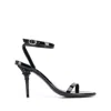 Vetements Eiffel Tower Ankle Strap Sandals In Black