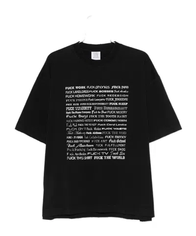 Vetements Short-sleesleeved T-shirt In Black