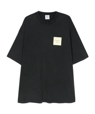 Vetements Short-sleeved T-shirt In Black