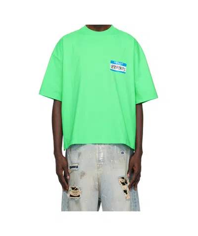 Vetements Short-sleeved T-shirt In Neon Green