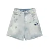 Vetements Trashed Shorts In Blue