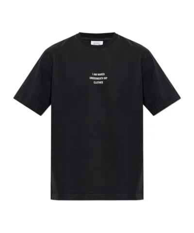 Vetements Graphic-print Cotton T-shirt In Black