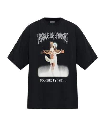 Vetements Graphic-print Oversized T-shirt In Black