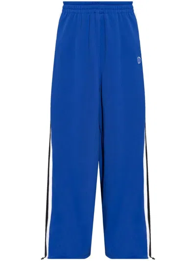 Vetements Side-stripe Track Pants In Blue