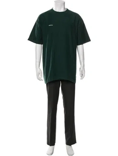 Pre-owned Vetements Signature Logo Crew Neck T-shirt In Green