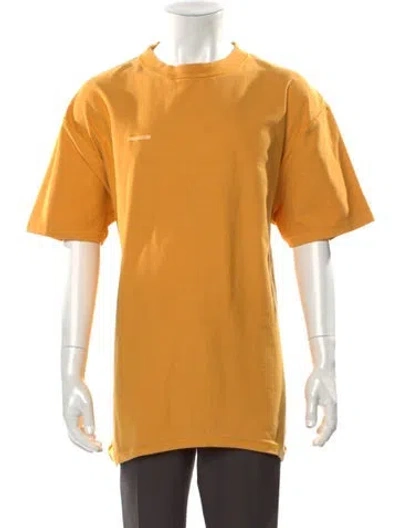 Pre-owned Vetements Signature Logo Crew Neck T-shirt In Yellow