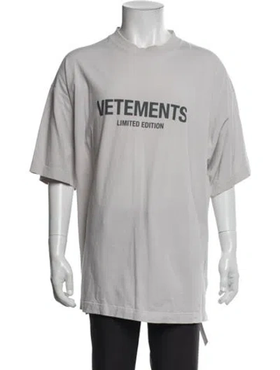 Pre-owned Vetements Signature Logo 'limited Edition' T-shirt In Gray