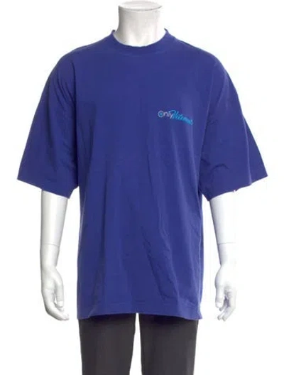 Pre-owned Vetements Signature Logo 'only' T-shirt In Blue