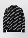 Vetements Signature Pattern Merino Wool Sweater In Black