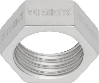 Vetements Silver Nut Ring